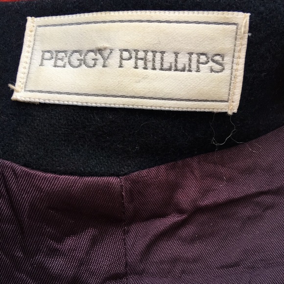 Wool flowers navy blue blazer watercolor jacket - Picture 5 of 6